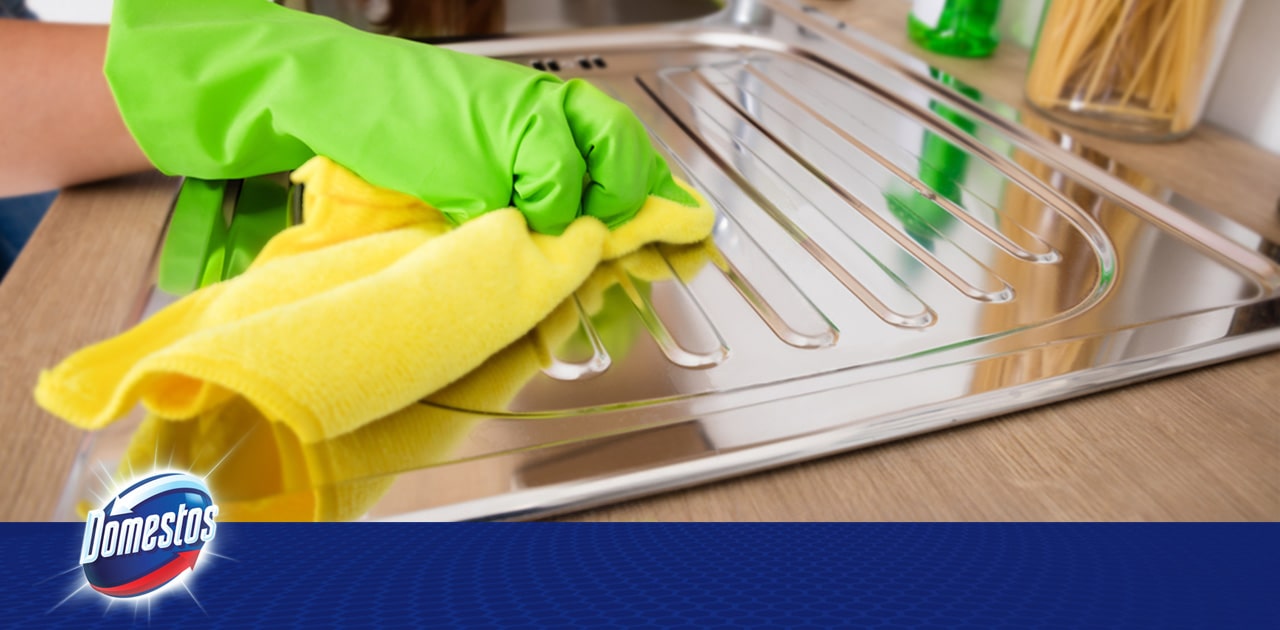 تمیز کردن سینک ظرفشویی استیل